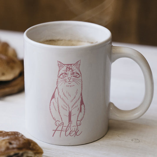 Kişiye Özel Evcil Hayvan Kupası - Sevimli Evcil Hayvan Beyaz Kupa Bardak - Evcil Hayvan Hediyesi