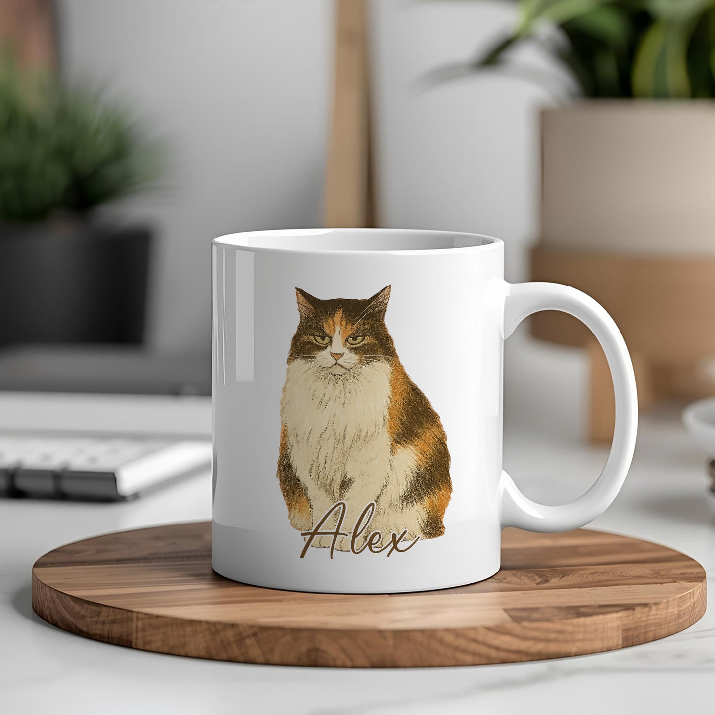 Kişiye Özel Evcil Hayvan Kupası - Sevimli Evcil Hayvan Beyaz Kupa Bardak - Evcil Hayvan Hediyesi