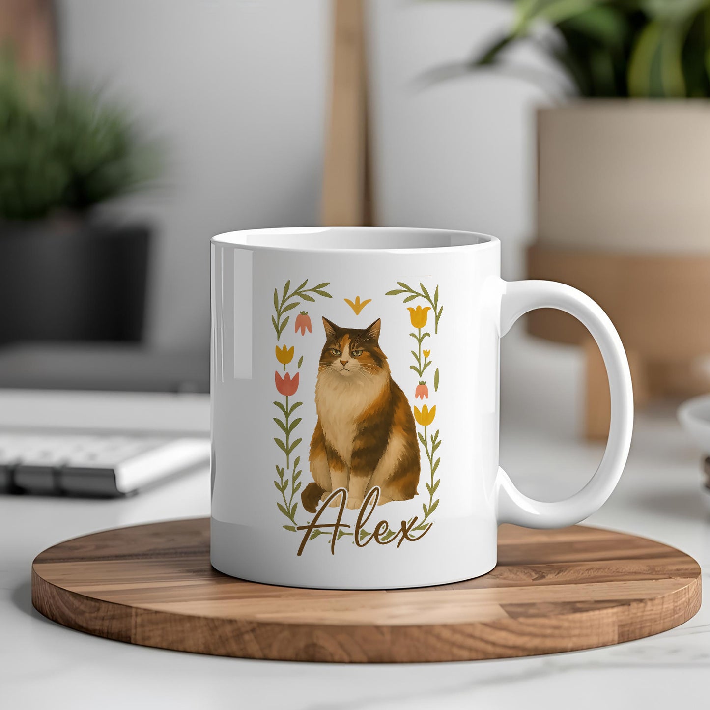 Kişiye Özel Evcil Hayvan Kupası - Sevimli Evcil Hayvan Beyaz Kupa Bardak - Evcil Hayvan Hediyesi