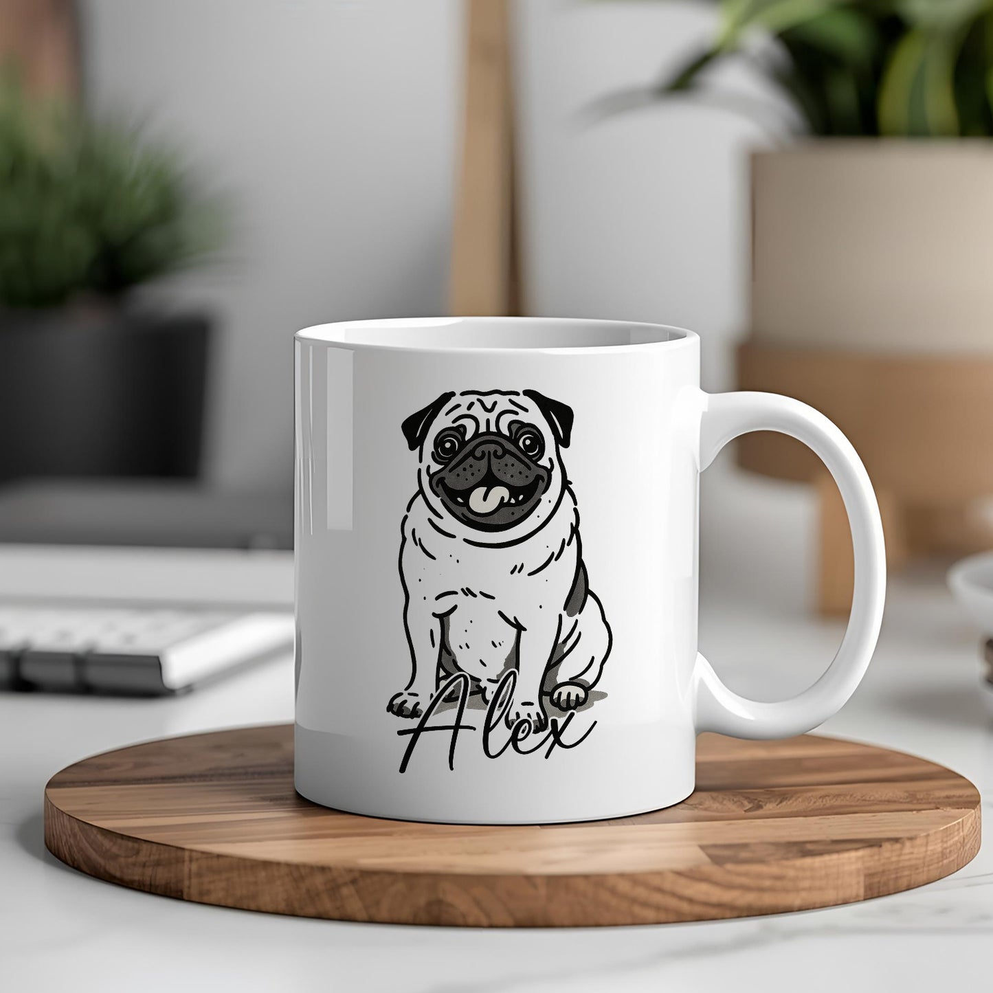 Kişiye Özel Evcil Hayvan Kupası - Sevimli Evcil Hayvan Beyaz Kupa Bardak - Evcil Hayvan Hediyesi