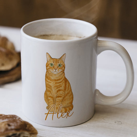 Kişiye Özel Evcil Hayvan Kupası - Sevimli Evcil Hayvan Beyaz Kupa Bardak - Evcil Hayvan Hediyesi