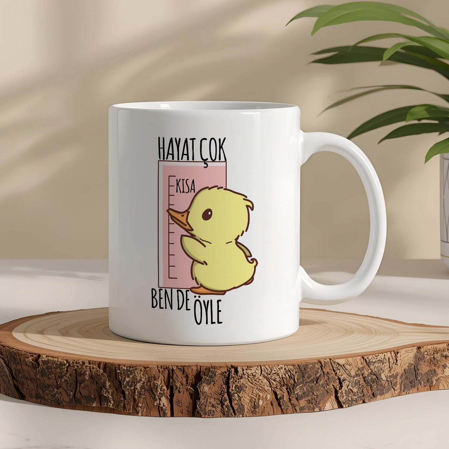 Hayat Çok Kısa Yazılı Komik Kupa Bardak – Komik Yazılı Bardak, Eğlenceli Kupa Bardak