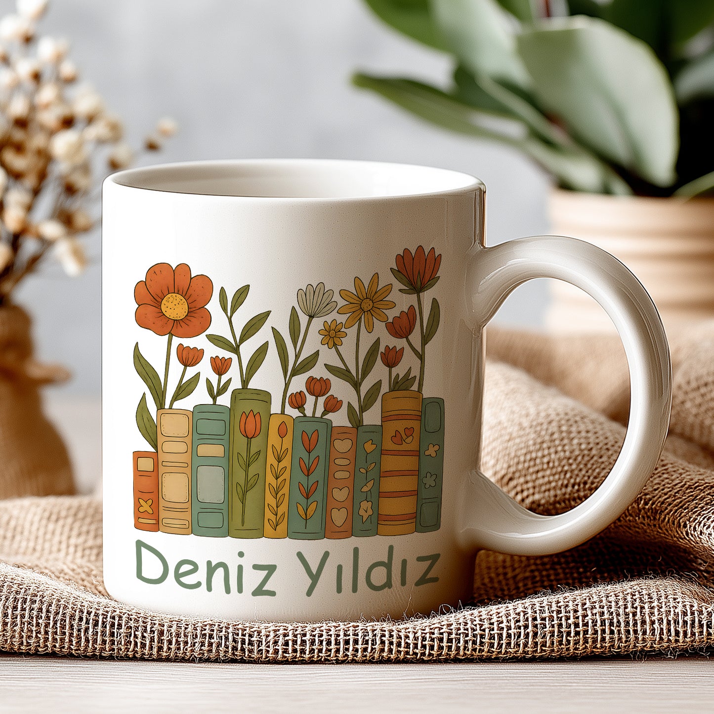 İsimli Öğretmenler Günü Tasarımlı Beyaz Kupa Bardak, Öğretmenler Günü Hediyesi, Kişiye Özel Bardak