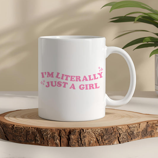 Just A Girl Yazılı Komik Kupa Bardak – Komik Yazılı Bardak, Eğlenceli Kupa Bardak