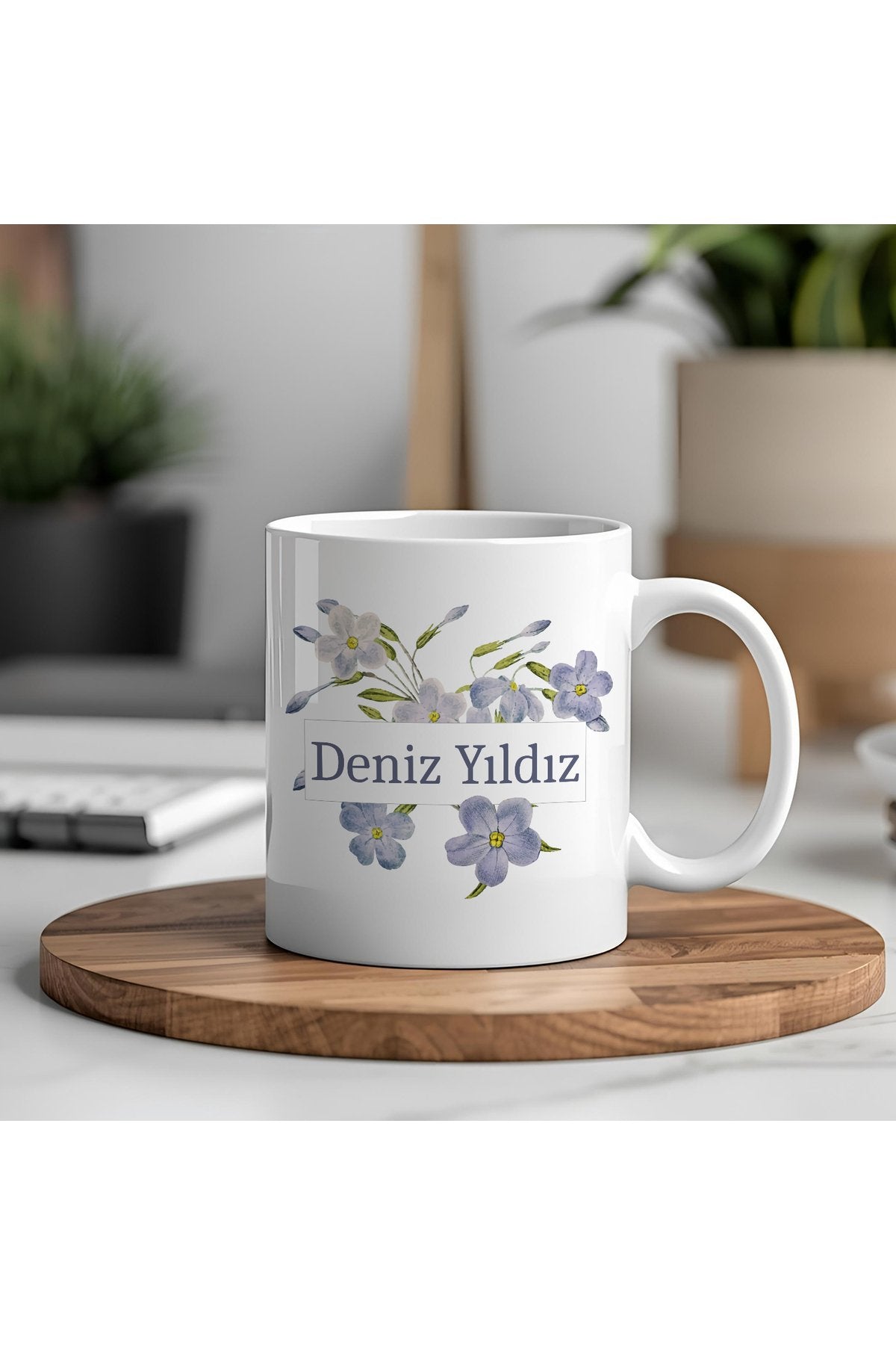 İsimli Kişiye Öze Beyazl Kupa Bardak – Şık, Minimal Tasarım Kupa Bardak