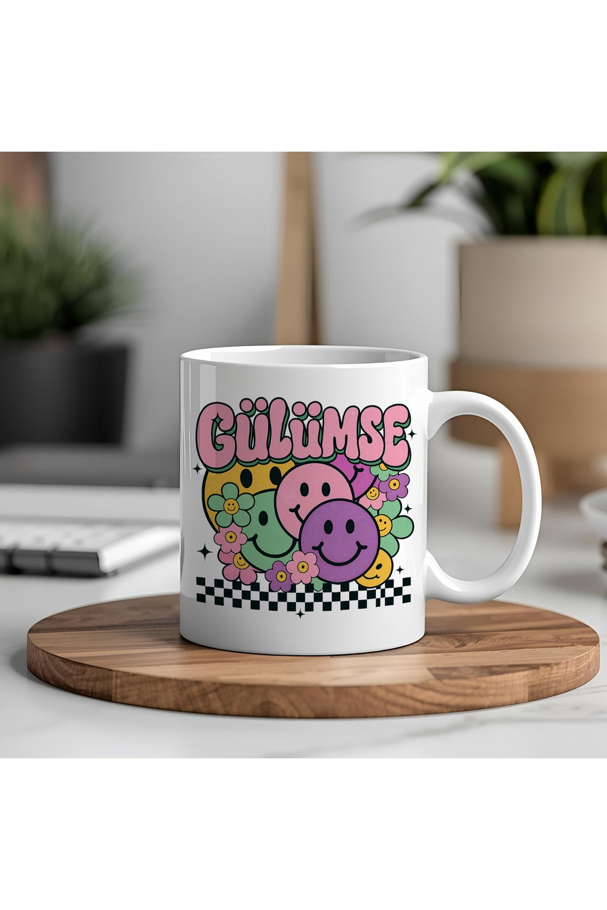 Gülümse Yazılı Komik Kupa Bardak – Komik Yazılı Bardak, Eğlenceli Kupa Bardak