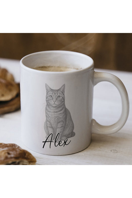 Kişiye Özel Evcil Hayvan Kupası - Sevimli Evcil Hayvan Beyaz Kupa Bardak - Evcil Hayvan Hediyesi