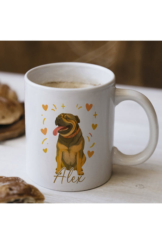 Kişiye Özel Evcil Hayvan Kupası - Sevimli Evcil Hayvan Beyaz Kupa Bardak - Evcil Hayvan Hediyesi