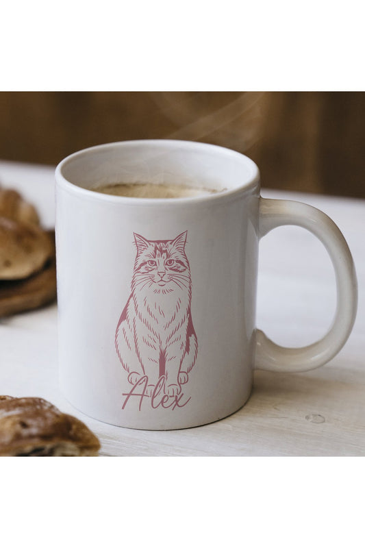 Kişiye Özel Evcil Hayvan Kupası - Sevimli Evcil Hayvan Beyaz Kupa Bardak - Evcil Hayvan Hediyesi