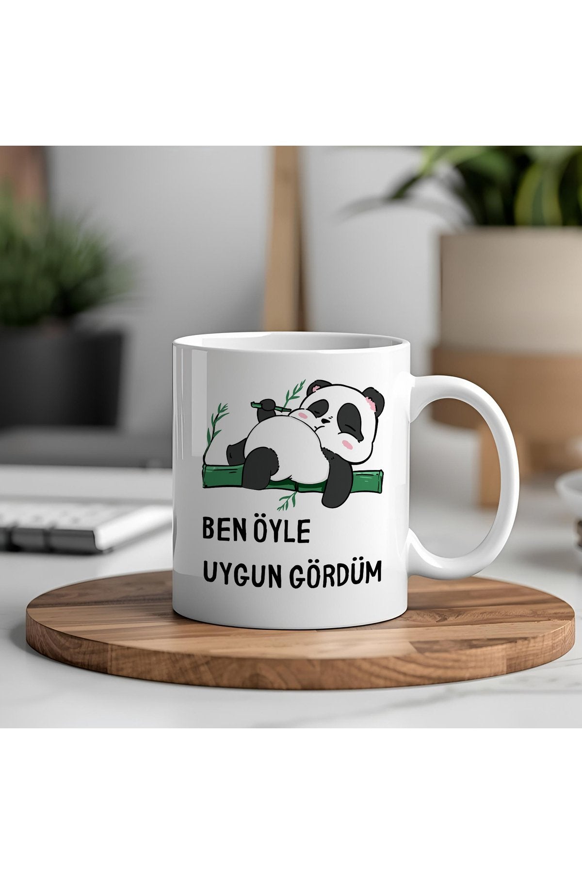 Ben Öyle Uygun Gördüm Panda Kupa – Komik Mizahi Tasarım – Keyfine Düşkünlere Hediye