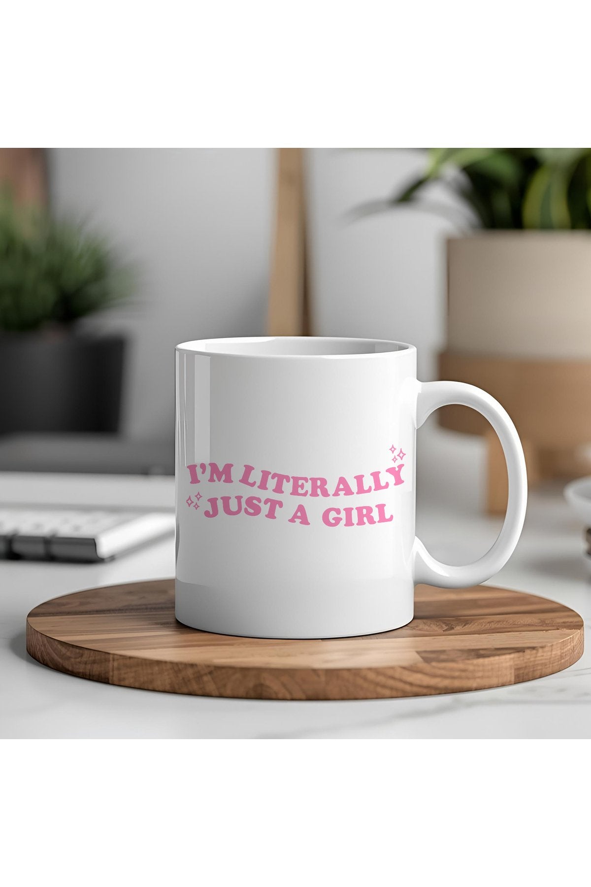 Just A Girl Yazılı Komik Kupa Bardak – Komik Yazılı Bardak, Eğlenceli Kupa Bardak