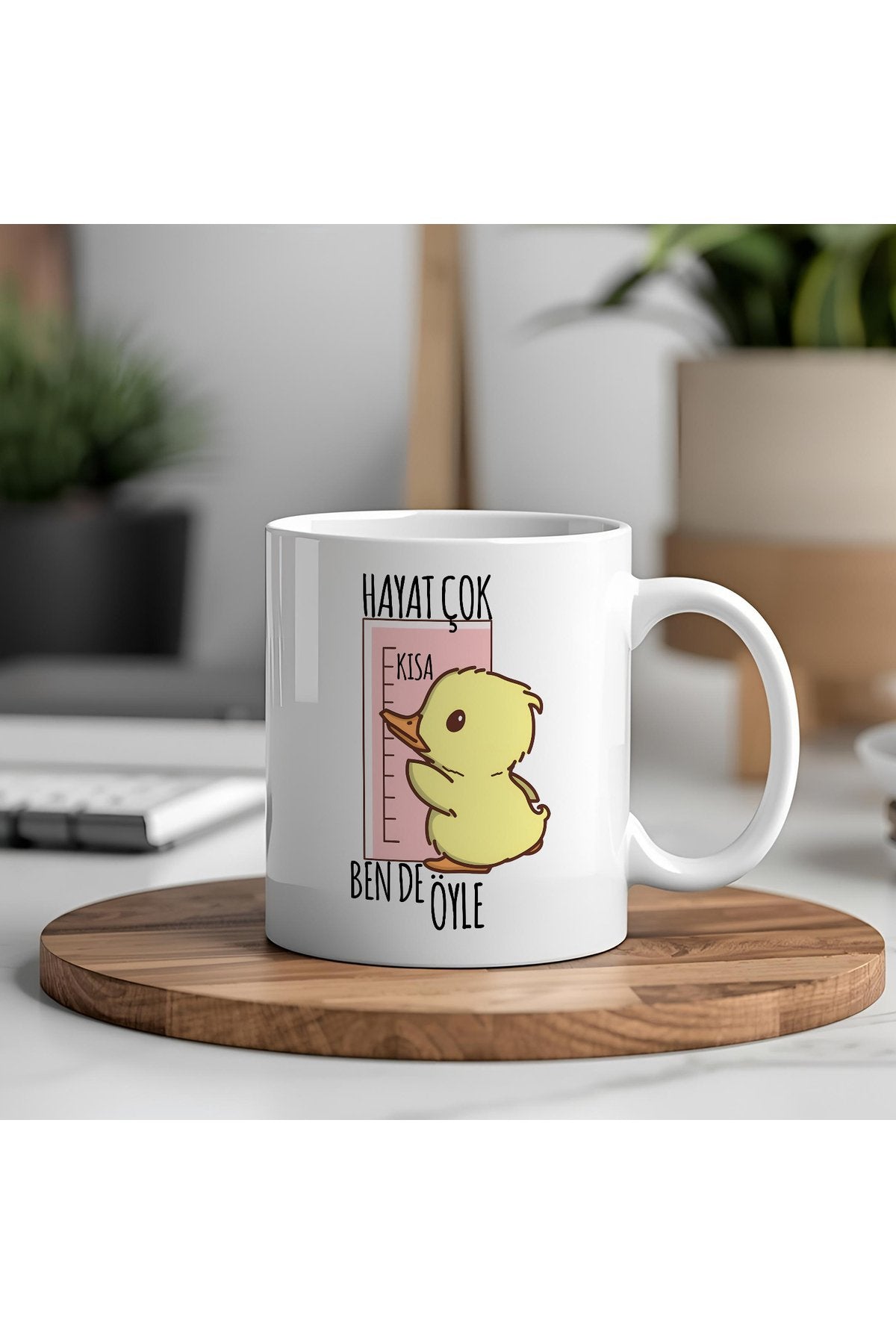 Hayat Çok Kısa Yazılı Komik Kupa Bardak – Komik Yazılı Bardak, Eğlenceli Kupa Bardak