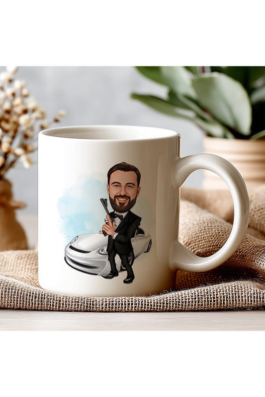 Kişiye Özel Karikatür Kupa Bardak – Fotoğraf Gönder, Sana Özel Karikatür Çizimiyle Eşsiz Hediye