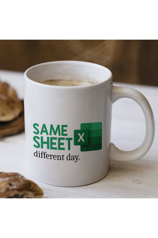 Same Sheet Yazılı Komik Excel Kupa Bardak – Komik Yazılı Bardak, Ofis ve Arkadaş Hediyesi