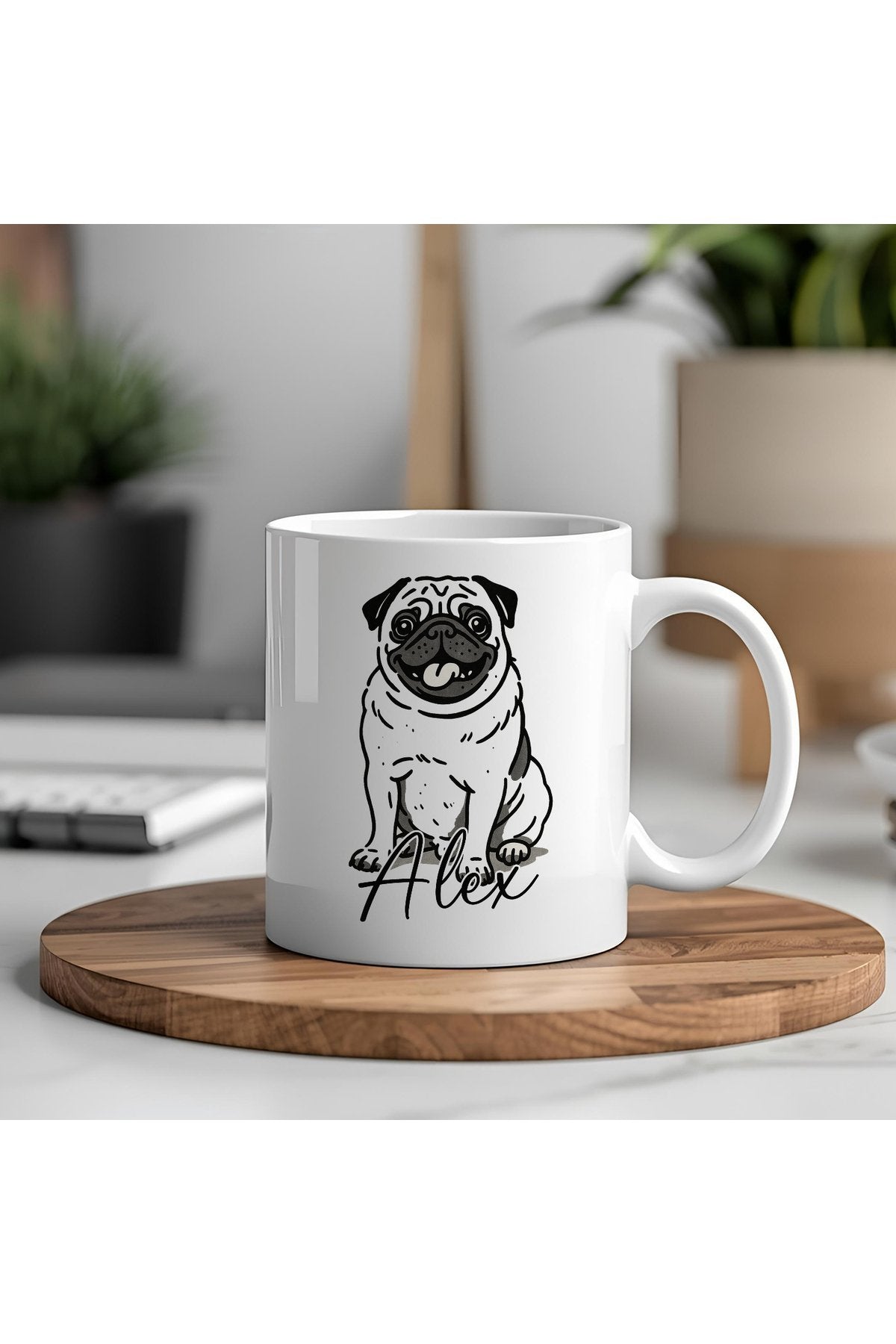 Kişiye Özel Evcil Hayvan Kupası - Sevimli Evcil Hayvan Beyaz Kupa Bardak - Evcil Hayvan Hediyesi