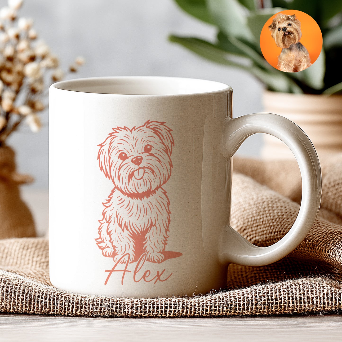 Kişiye Özel Evcil Hayvan Kupası - Sevimli Evcil Hayvan Beyaz Kupa Bardak - Evcil Hayvan Hediyesi