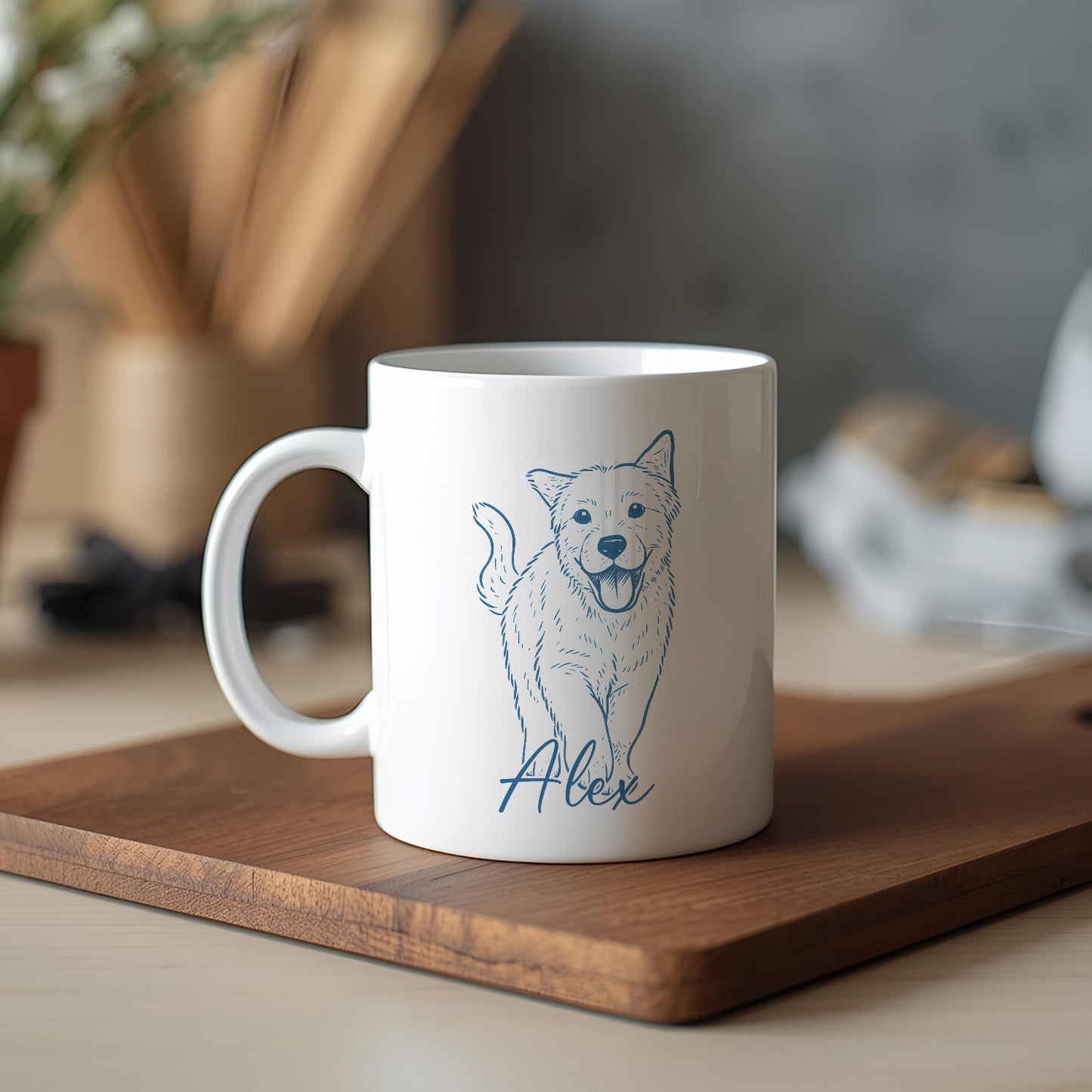 Kişiye Özel Evcil Hayvan Kupası - Sevimli Evcil Hayvan Beyaz Kupa Bardak - Evcil Hayvan Hediyesi