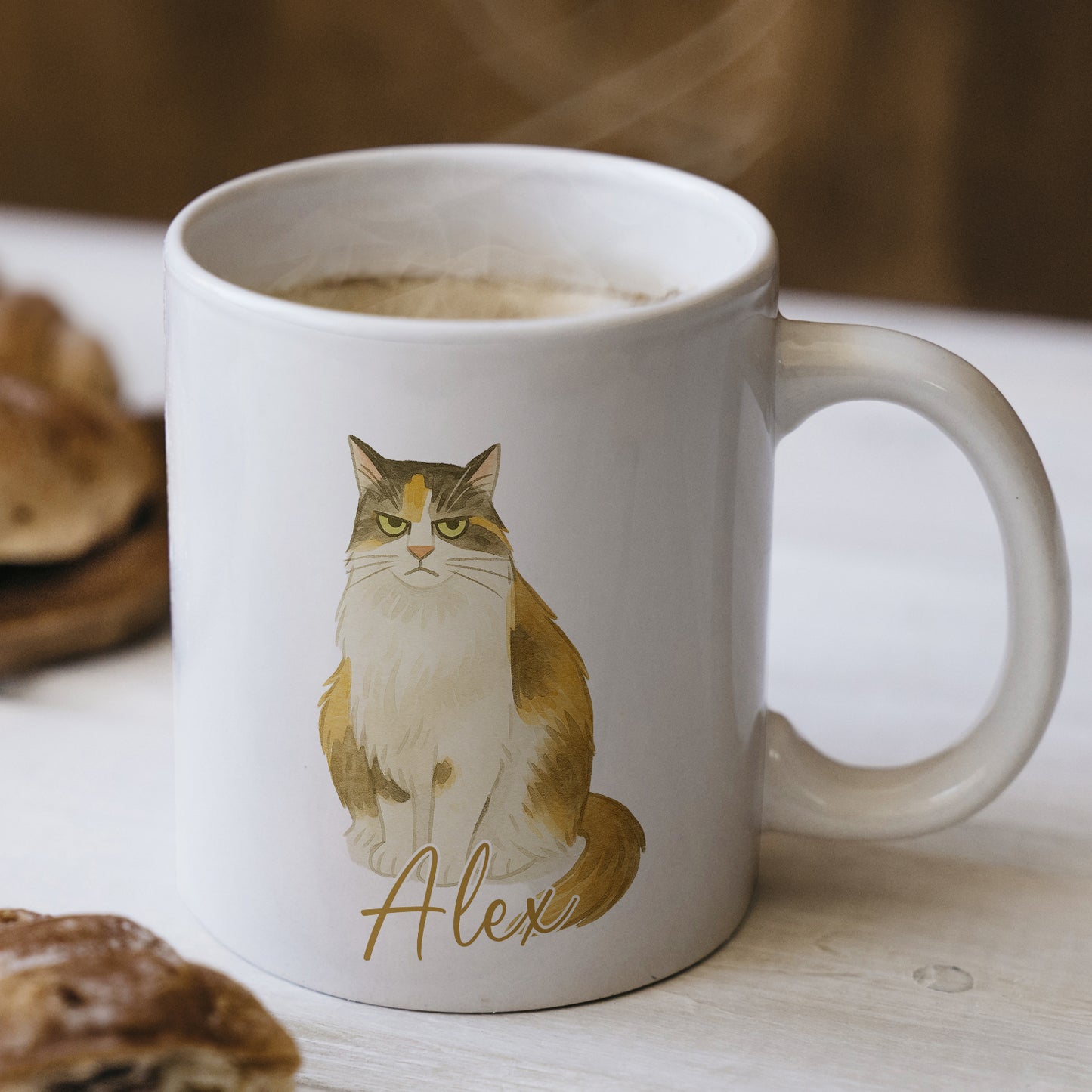 Kişiye Özel Evcil Hayvan Kupası - Sevimli Evcil Hayvan Beyaz Kupa Bardak - Evcil Hayvan Hediyesi