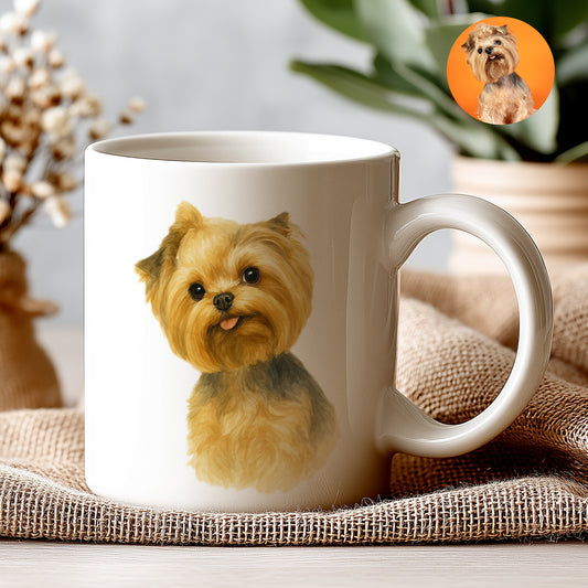 Kişiye Özel Evcil Hayvan Kupası - Sevimli Evcil Hayvan Beyaz Kupa Bardak - Evcil Hayvan Hediyesi