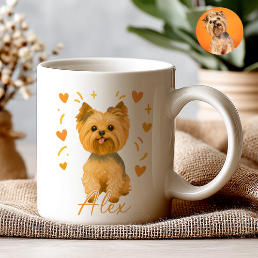 Kişiye Özel Evcil Hayvan Kupası - Sevimli Evcil Hayvan Beyaz Kupa Bardak - Evcil Hayvan Hediyesi