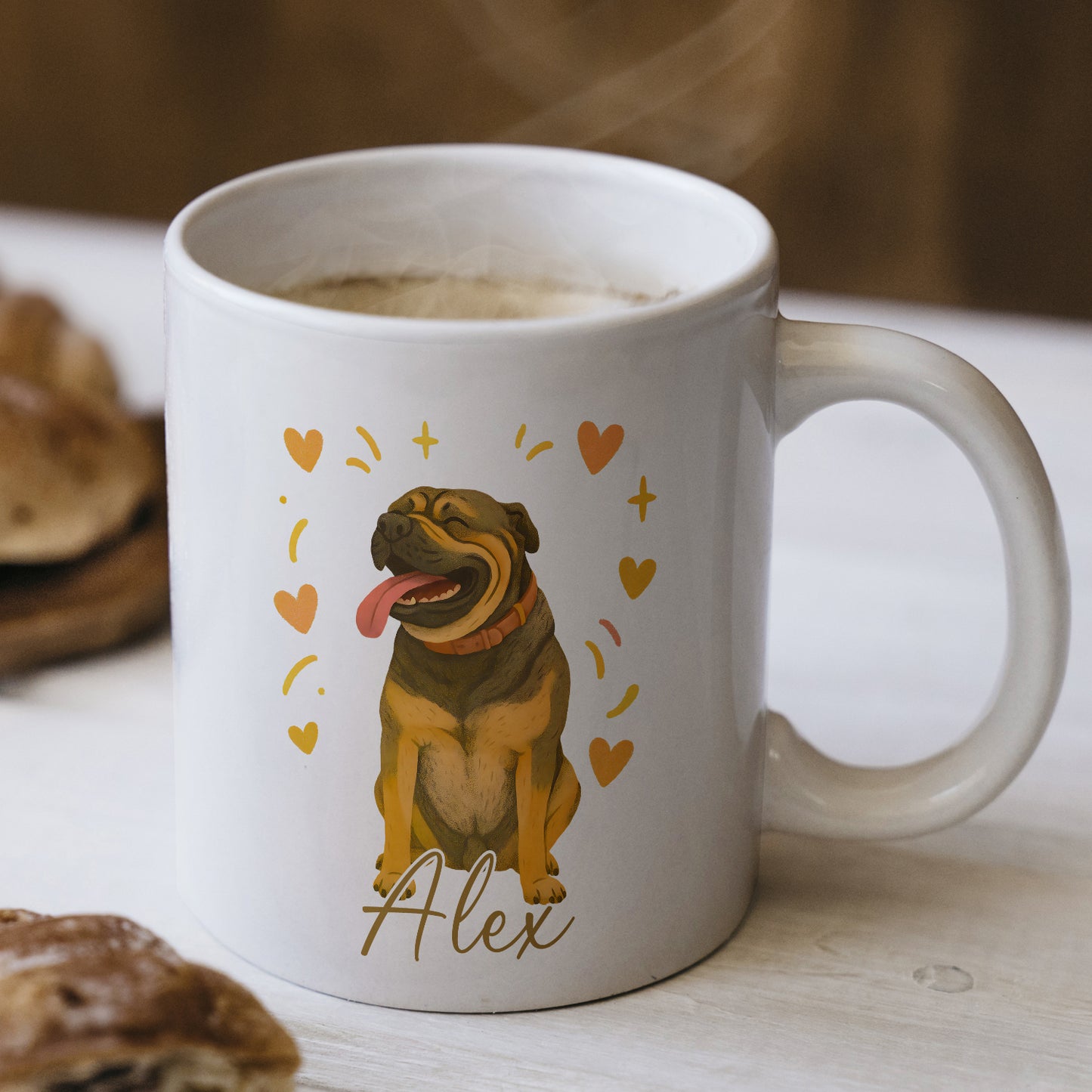 Kişiye Özel Evcil Hayvan Kupası - Sevimli Evcil Hayvan Beyaz Kupa Bardak - Evcil Hayvan Hediyesi