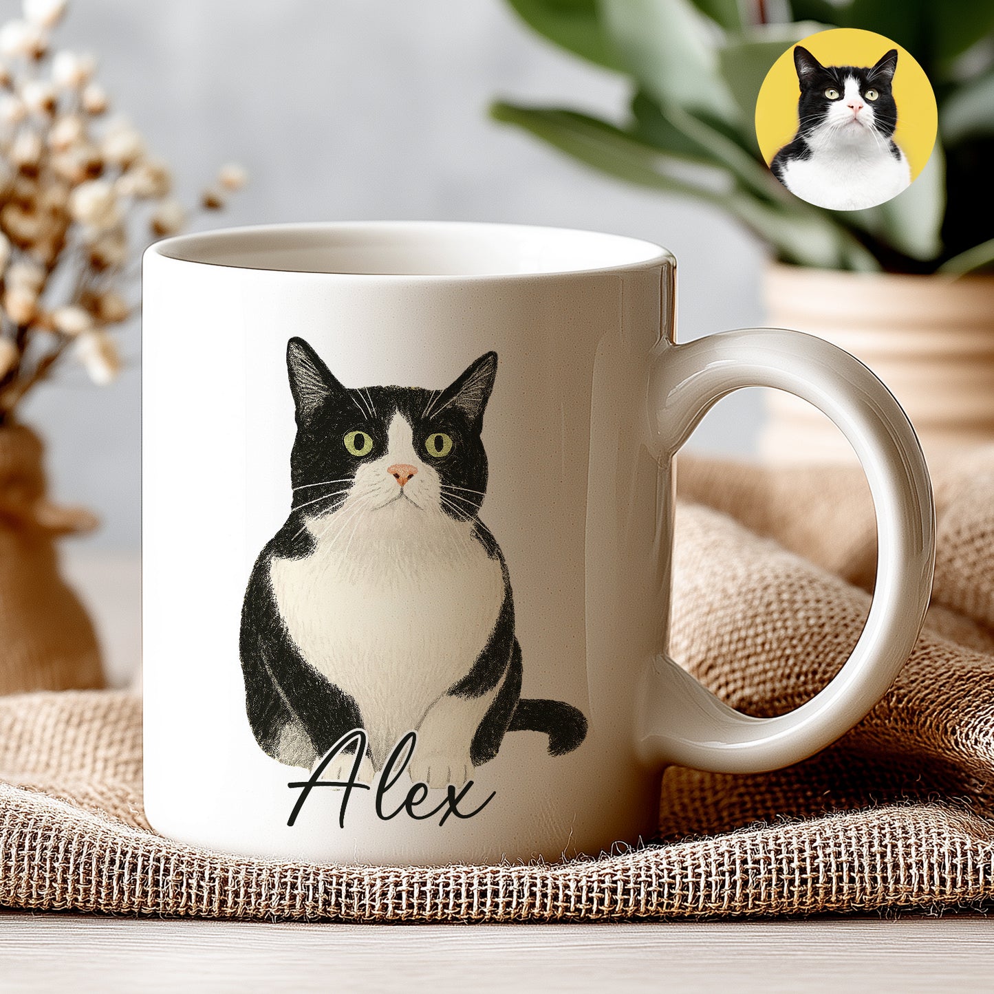 Kişiye Özel Evcil Hayvan Kupası - Sevimli Evcil Hayvan Beyaz Kupa Bardak - Evcil Hayvan Hediyesi