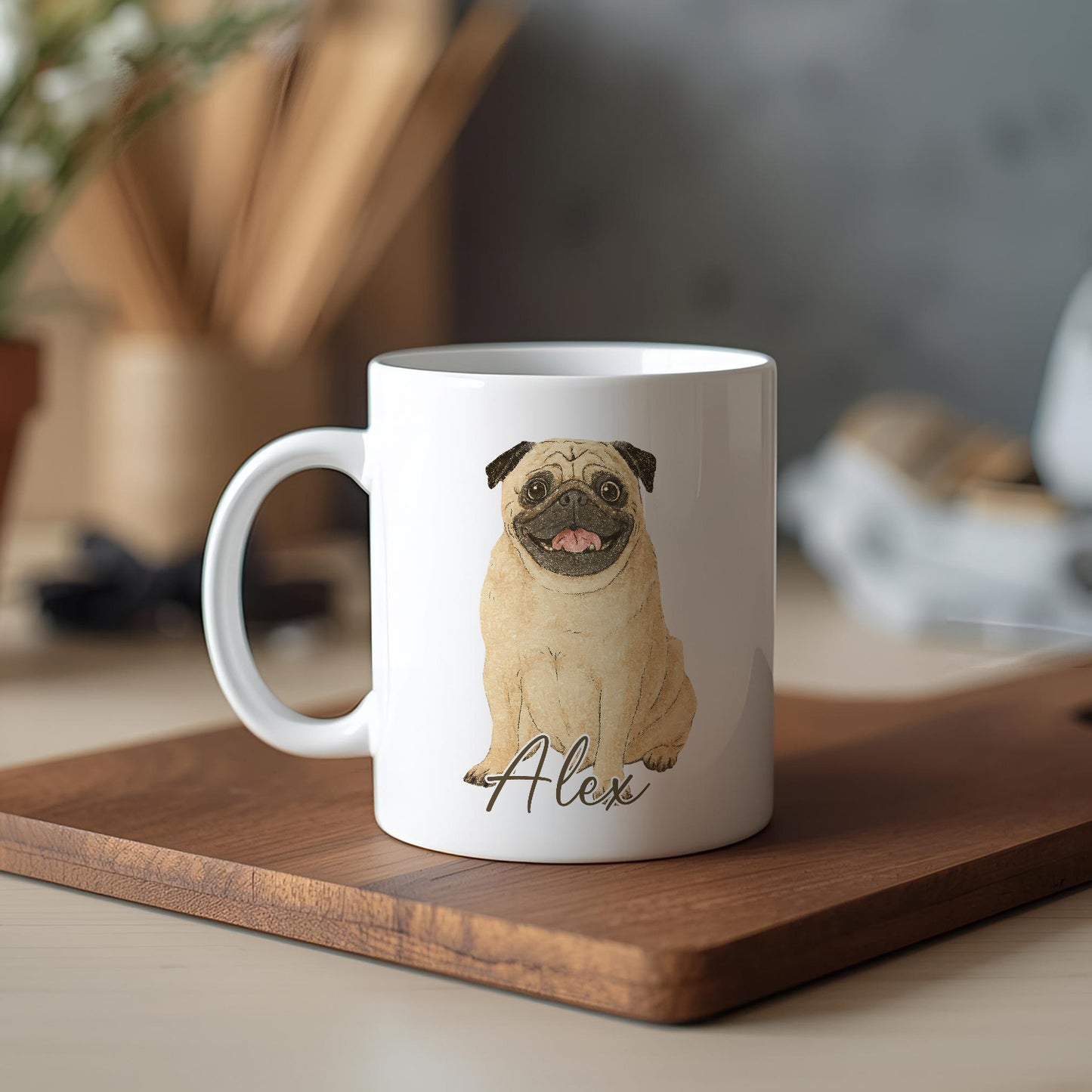 Kişiye Özel Evcil Hayvan Kupası - Sevimli Evcil Hayvan Beyaz Kupa Bardak - Evcil Hayvan Hediyesi