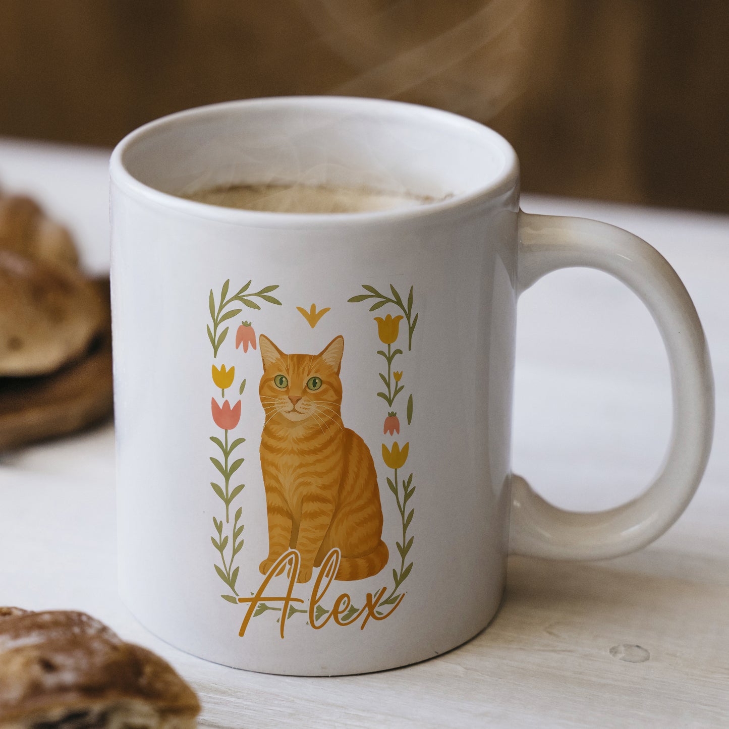 Kişiye Özel Evcil Hayvan Kupası - Sevimli Evcil Hayvan Beyaz Kupa Bardak - Evcil Hayvan Hediyesi