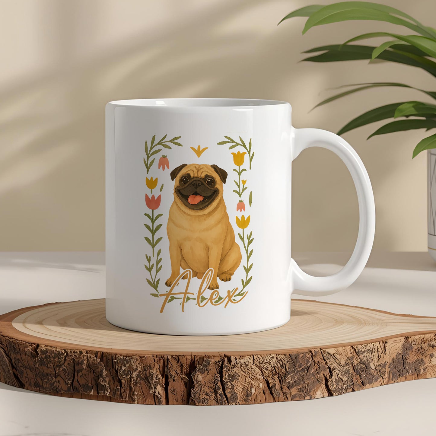 Kişiye Özel Evcil Hayvan Kupası - Sevimli Evcil Hayvan Beyaz Kupa Bardak - Evcil Hayvan Hediyesi