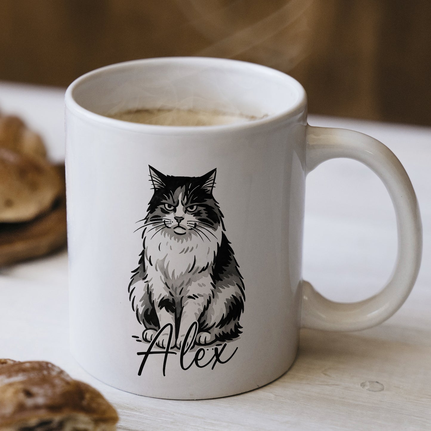 Kişiye Özel Evcil Hayvan Kupası - Sevimli Evcil Hayvan Beyaz Kupa Bardak - Evcil Hayvan Hediyesi