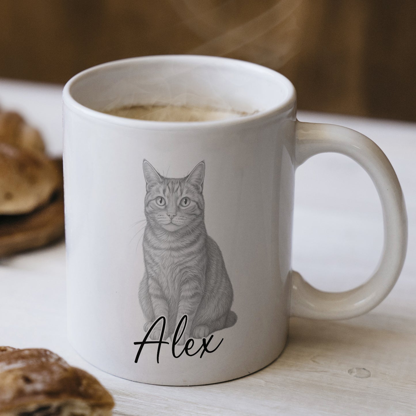 Kişiye Özel Evcil Hayvan Kupası - Sevimli Evcil Hayvan Beyaz Kupa Bardak - Evcil Hayvan Hediyesi