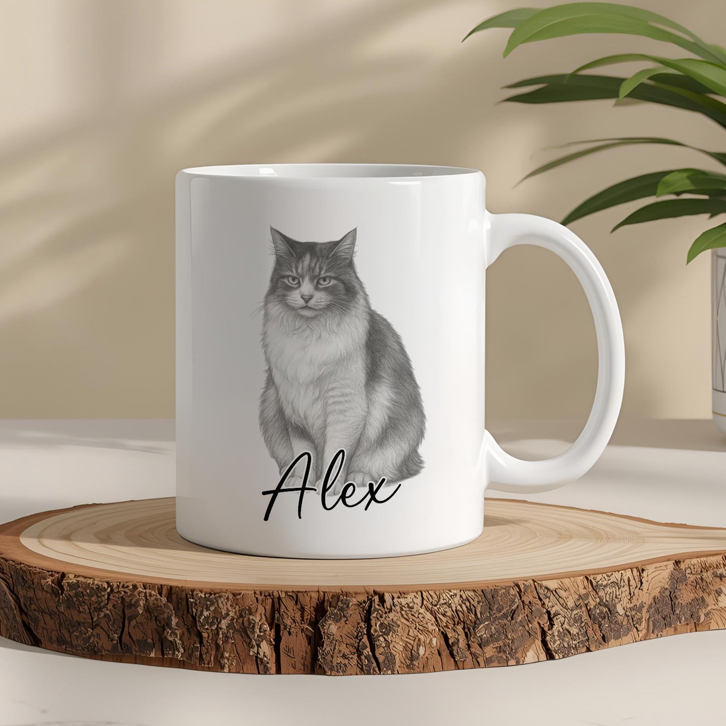 Kişiye Özel Evcil Hayvan Kupası - Sevimli Evcil Hayvan Beyaz Kupa Bardak - Evcil Hayvan Hediyesi