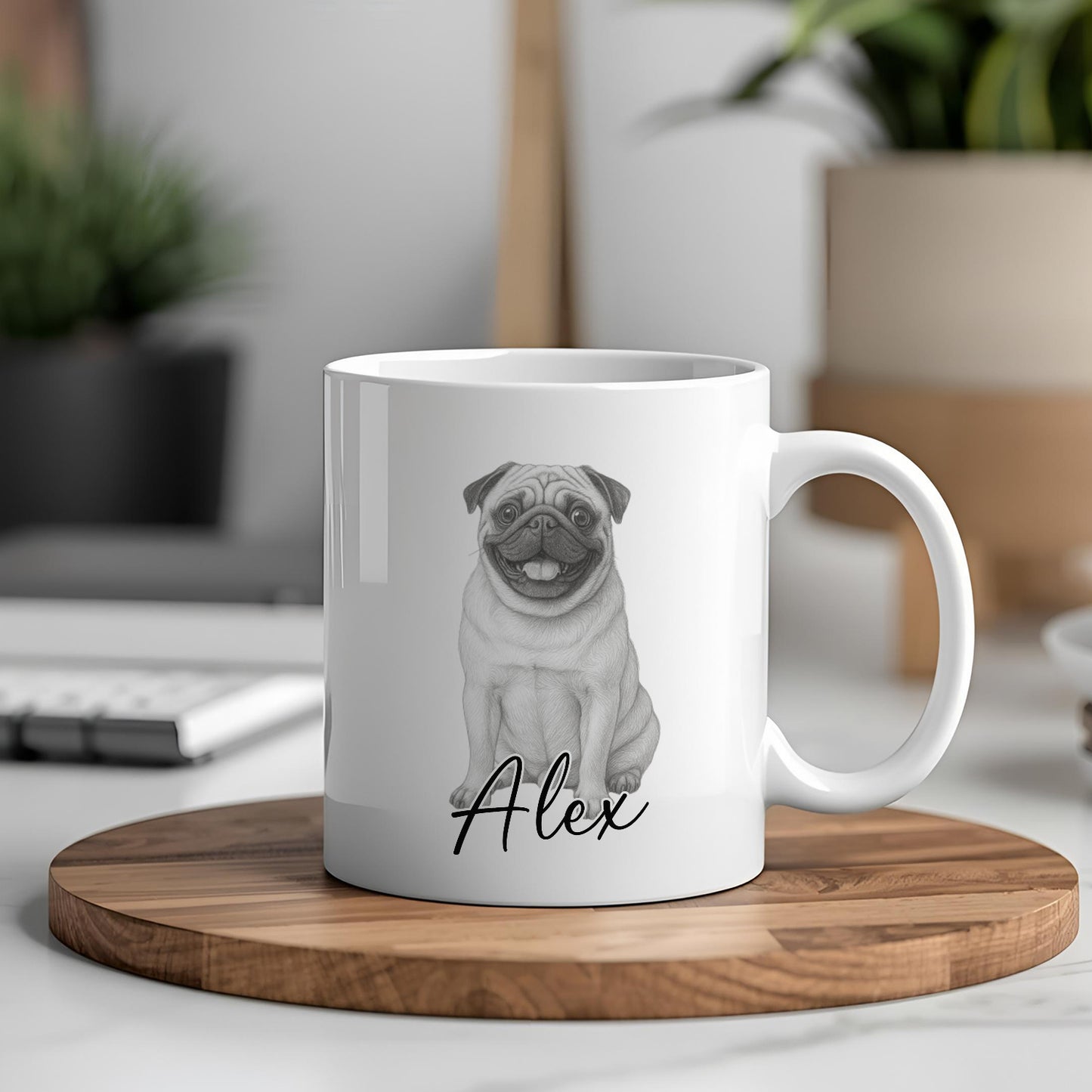 Kişiye Özel Evcil Hayvan Kupası - Sevimli Evcil Hayvan Beyaz Kupa Bardak - Evcil Hayvan Hediyesi