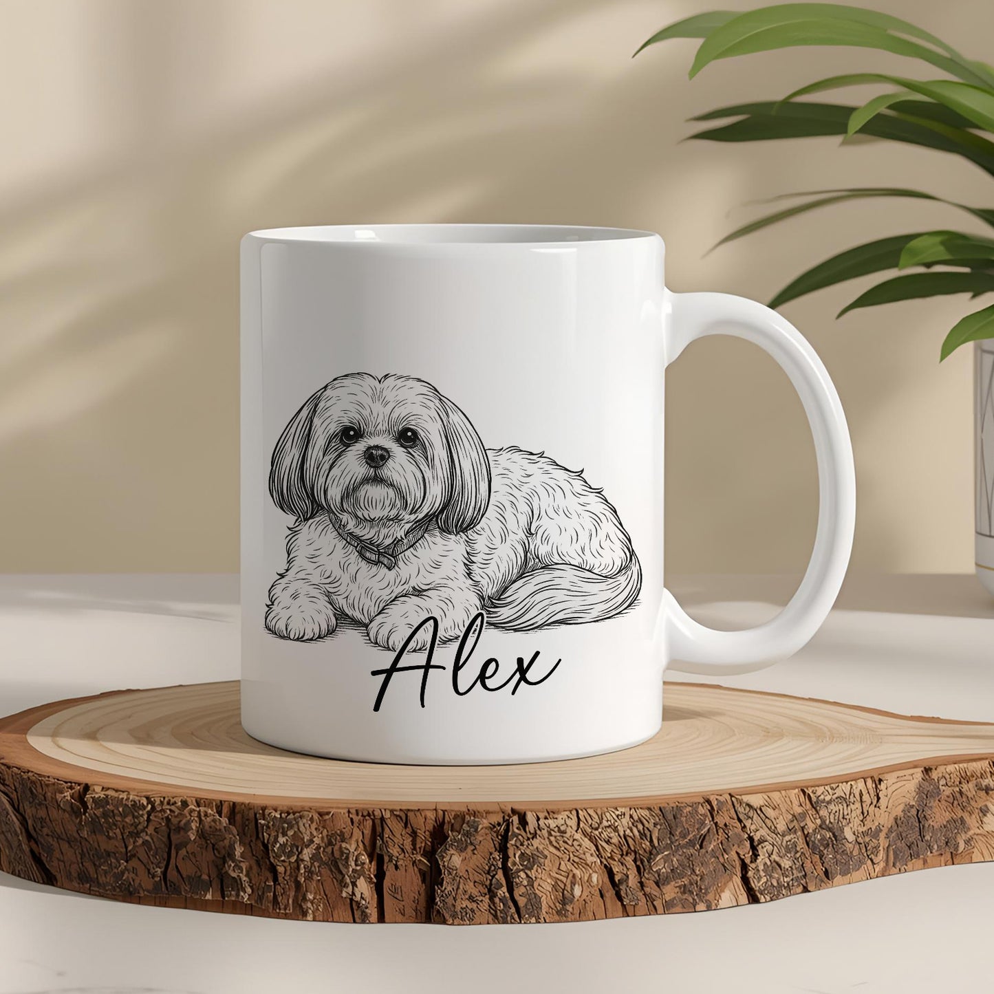 Kişiye Özel Evcil Hayvan Kupası - Sevimli Evcil Hayvan Beyaz Kupa Bardak - Evcil Hayvan Hediyesi