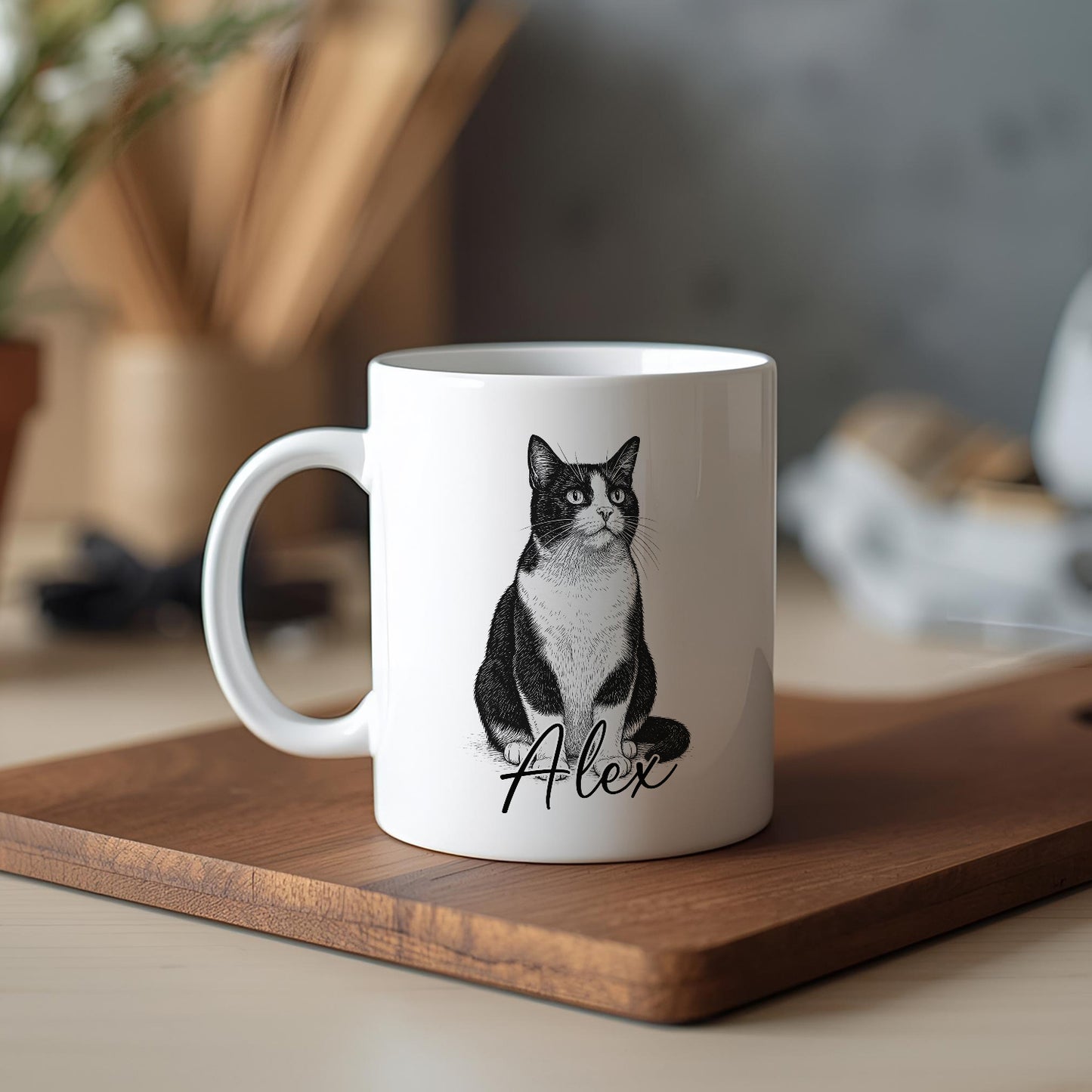 Kişiye Özel Evcil Hayvan Kupası - Sevimli Evcil Hayvan Beyaz Kupa Bardak - Evcil Hayvan Hediyesi