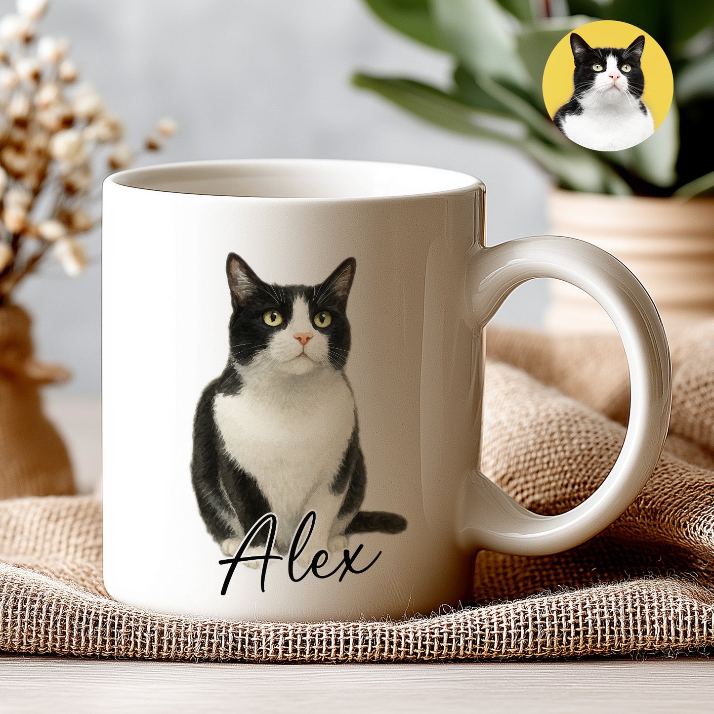 Kişiye Özel Evcil Hayvan Kupası - Sevimli Evcil Hayvan Beyaz Kupa Bardak - Evcil Hayvan Hediyesi