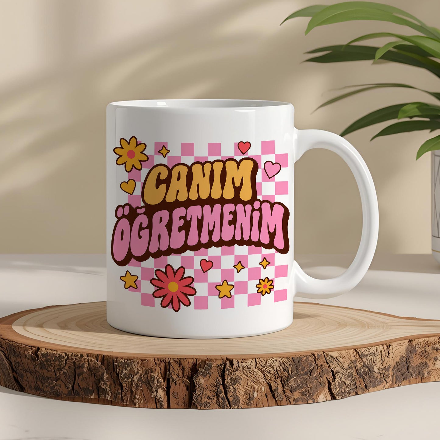 Canım Öğretmenim Yazılı Beyaz Kupa Bardak – Öğretmenler Günü Hediyesi, Kişiye Özel Bardak