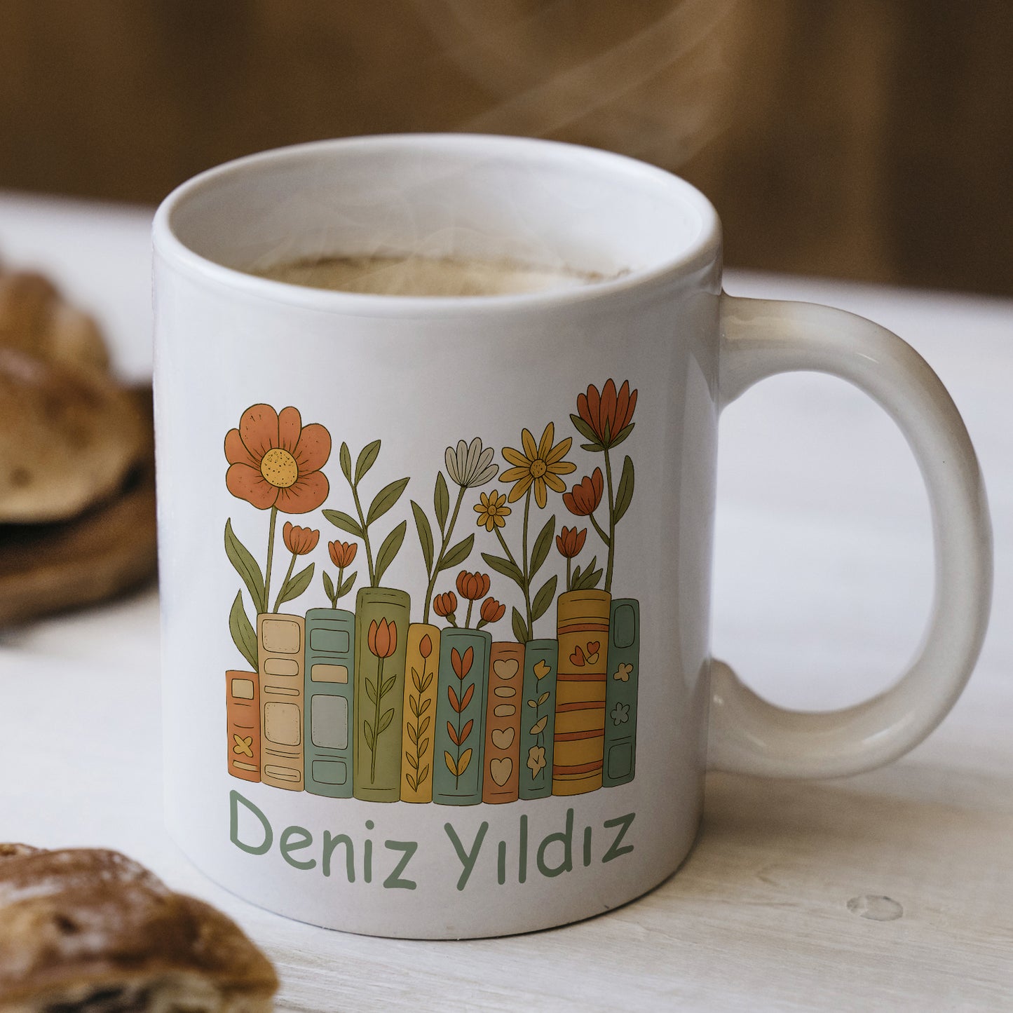 İsimli Öğretmenler Günü Tasarımlı Beyaz Kupa Bardak, Öğretmenler Günü Hediyesi, Kişiye Özel Bardak