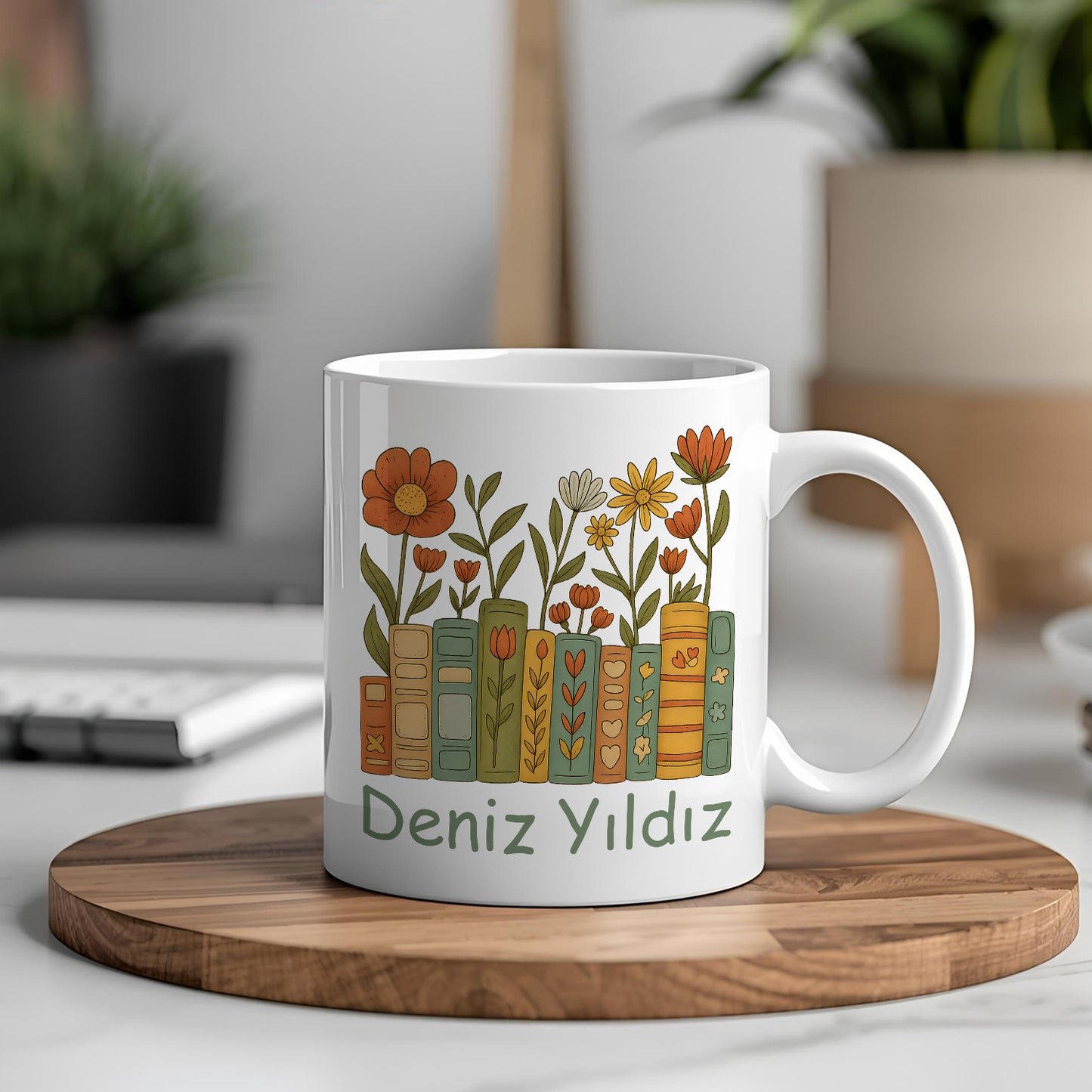 İsimli Öğretmenler Günü Tasarımlı Beyaz Kupa Bardak, Öğretmenler Günü Hediyesi, Kişiye Özel Bardak