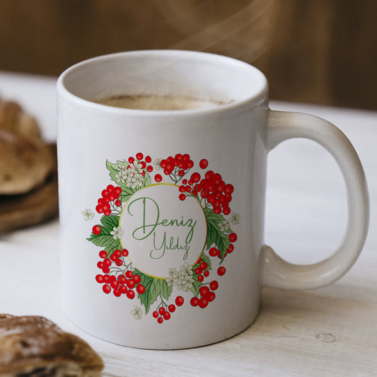 Harfli İsimli Kişiye Öze Beyazl Kupa Bardak – Şık, Minimal Tasarım Kupa Bardak