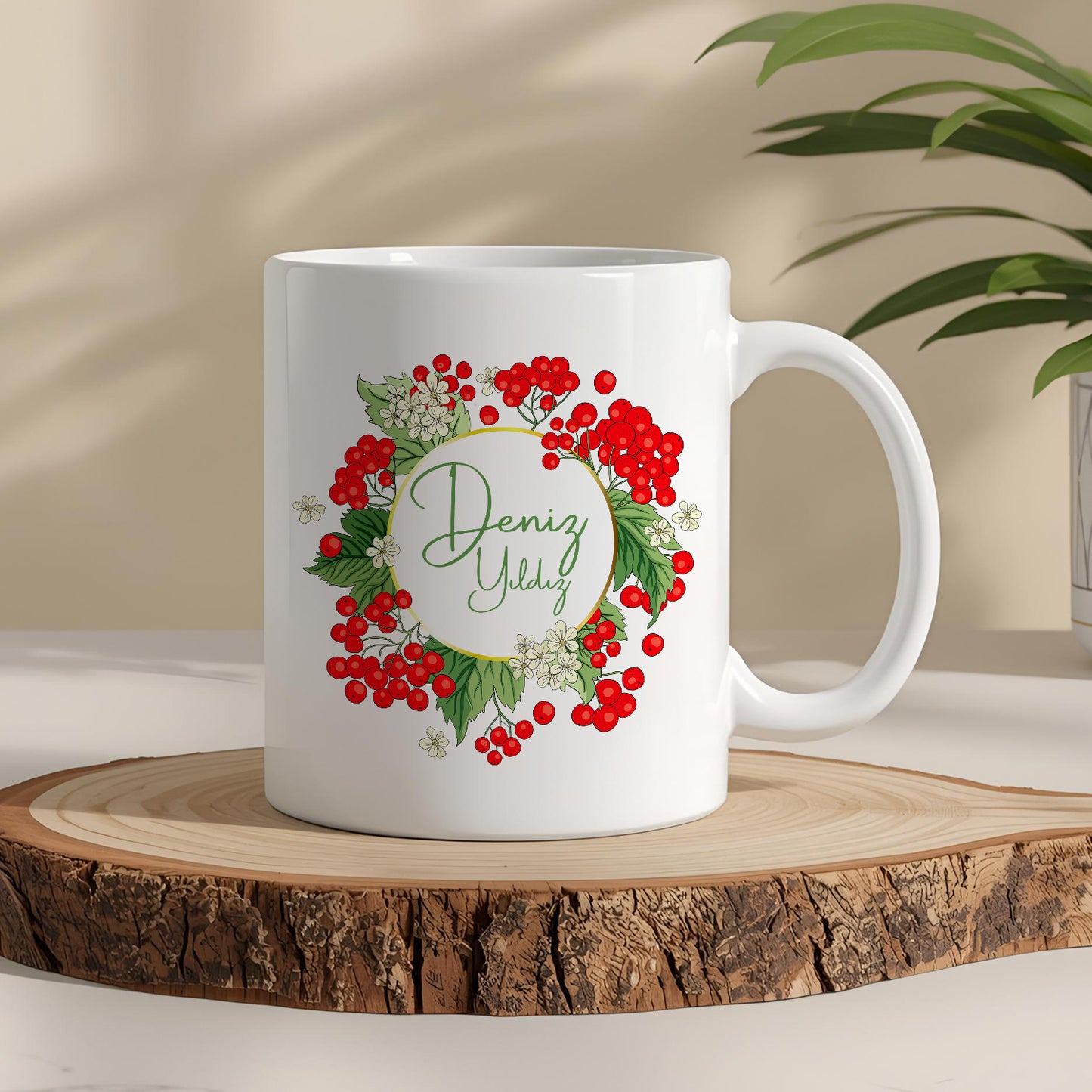 Harfli İsimli Kişiye Öze Beyazl Kupa Bardak – Şık, Minimal Tasarım Kupa Bardak