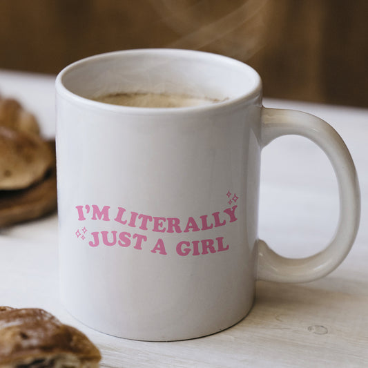 Just A Girl Yazılı Komik Kupa Bardak – Komik Yazılı Bardak, Eğlenceli Kupa Bardak