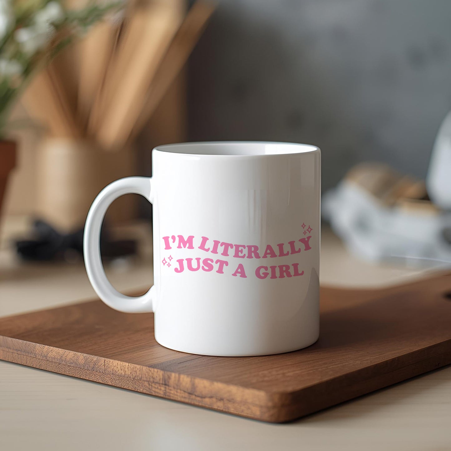 Just A Girl Yazılı Komik Kupa Bardak – Komik Yazılı Bardak, Eğlenceli Kupa Bardak