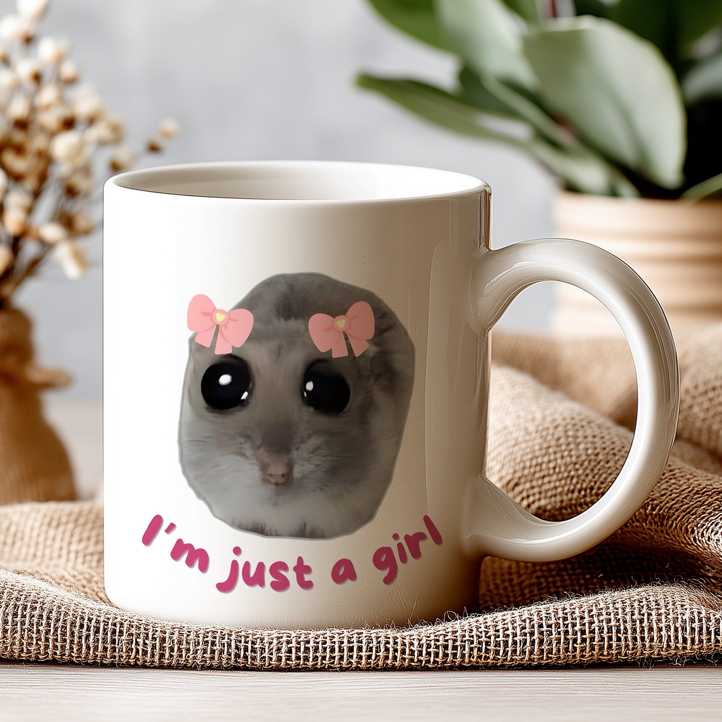 Just A Girl Yazılı Komik Kupa Bardak – Komik Yazılı Bardak, Eğlenceli Kupa Bardak