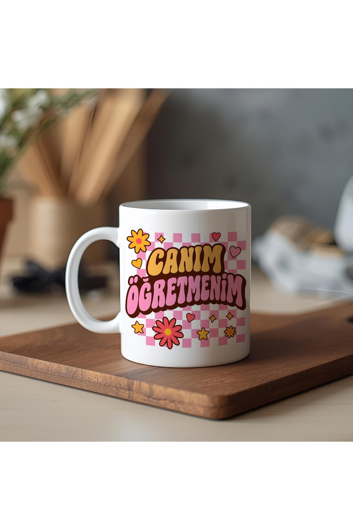 Canım Öğretmenim Yazılı Beyaz Kupa Bardak – Öğretmenler Günü Hediyesi, Kişiye Özel Bardak