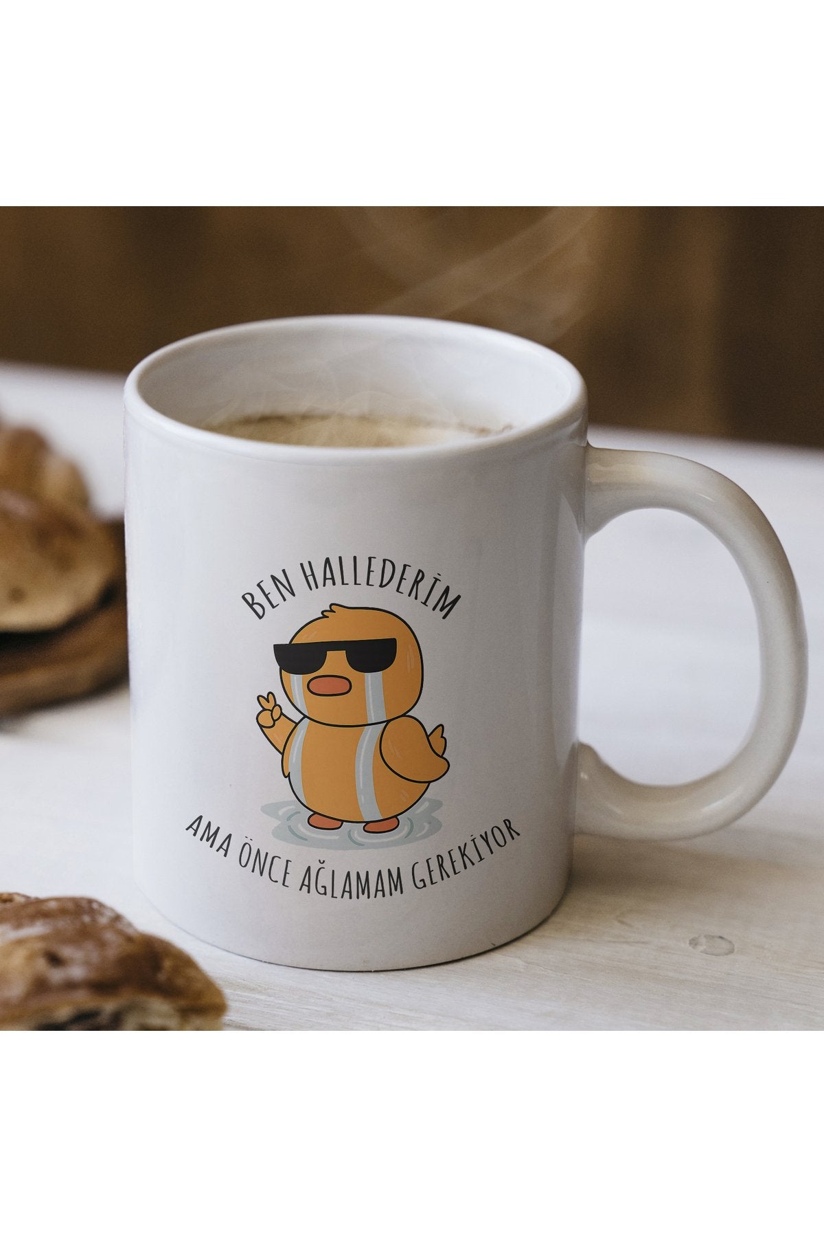 Ben Hallederim Ama Önce Ağlamam Gerekiyor Kupa – Komik Duygusal Tasarım – Mizahi Hediye