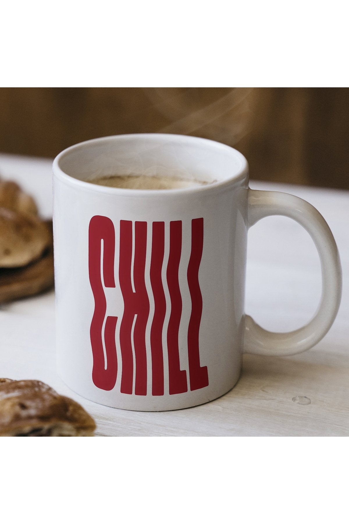 Chill Yazılı Kupa – Minimal Yazılı Tasarım – Sade ve Modern Hediye Kupa