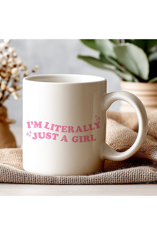 Just A Girl Yazılı Komik Kupa Bardak – Komik Yazılı Bardak, Eğlenceli Kupa Bardak