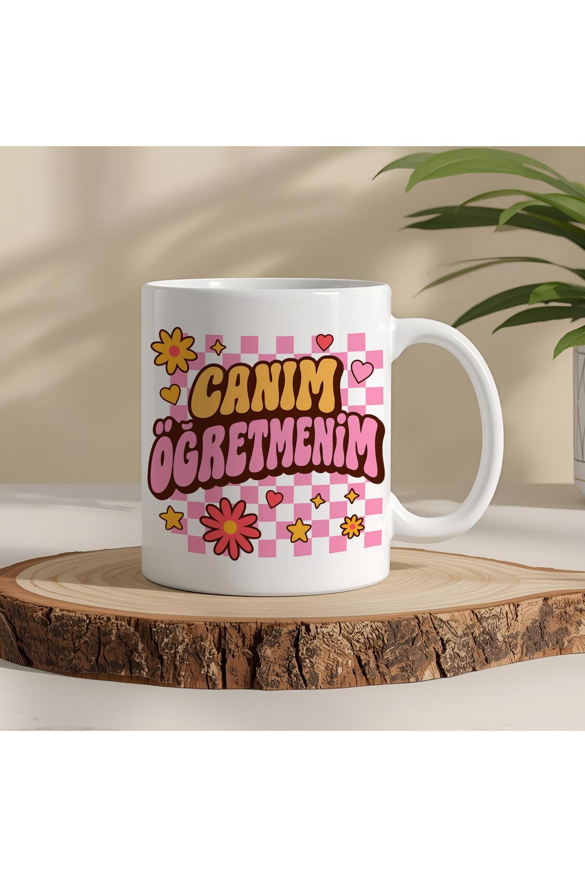 Canım Öğretmenim Yazılı Beyaz Kupa Bardak – Öğretmenler Günü Hediyesi, Kişiye Özel Bardak