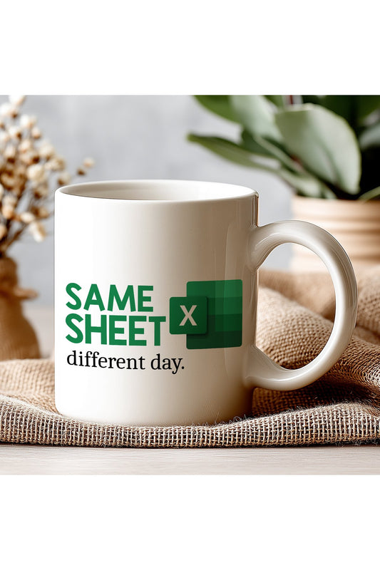 Same Sheet Yazılı Komik Excel Kupa Bardak – Komik Yazılı Bardak, Ofis ve Arkadaş Hediyesi